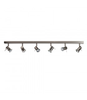 Penna 6 Light Spotlight Bar Matt Nickel
