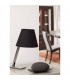 1 Light Table Lamp Chrome, White with Black Shade, E27 - 2