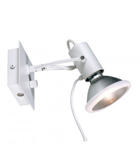 Single Spotlight White Metal