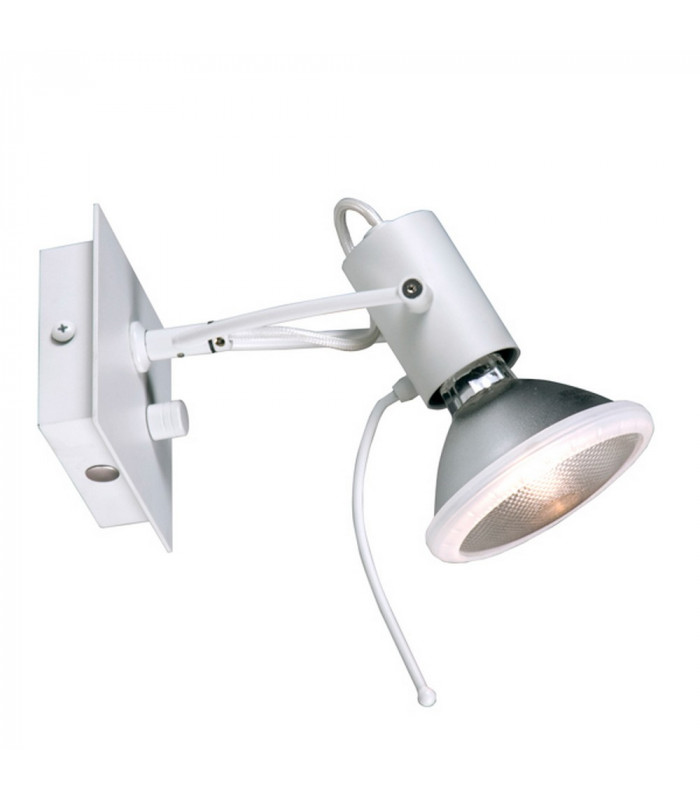 Single Spotlight White Metal