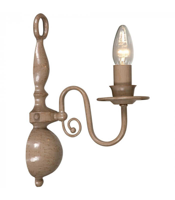 Brugge Candle Wall Light Pale Taupe
