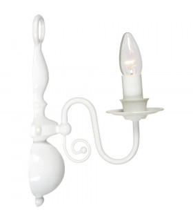 Brugge Candle Wall Light Glossy White