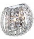 2 Light Glass & Crystal Wall Light Chrome