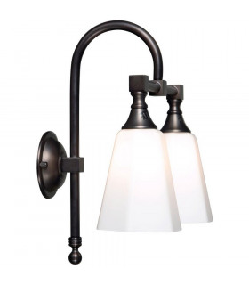Classic 2 Light Bathroom Wall Light Bronze IP44