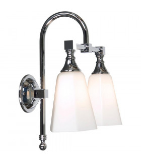 Classic 2 Light Bathroom Wall Light Chrome IP44