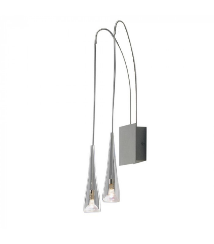 2 Light Wall Light Satin Nickel
