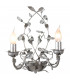 Chelange 2 Light Candle Wall Light Brushed Silver
