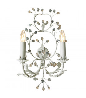 Natello 2 Light Candle Wall Light Beige Gray