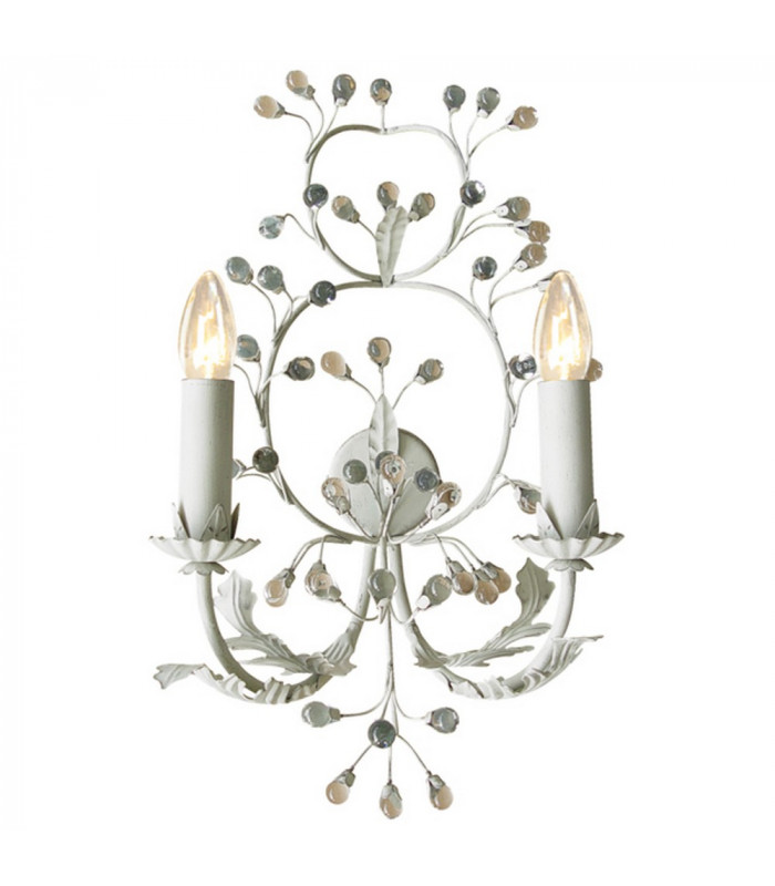 Natello 2 Light Candle Wall Light Beige Gray