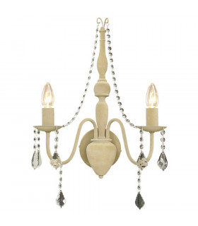 Bardini 2 Light Candle Wall Light Beige