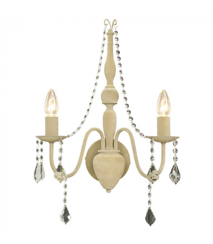 Bardini 2 Light Candle Wall Light Beige