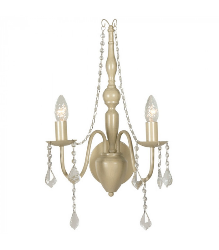 Bardini 2 Light Candle Wall Light Ivory
