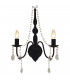 Bardini 2 Light Candle Wall Light Black
