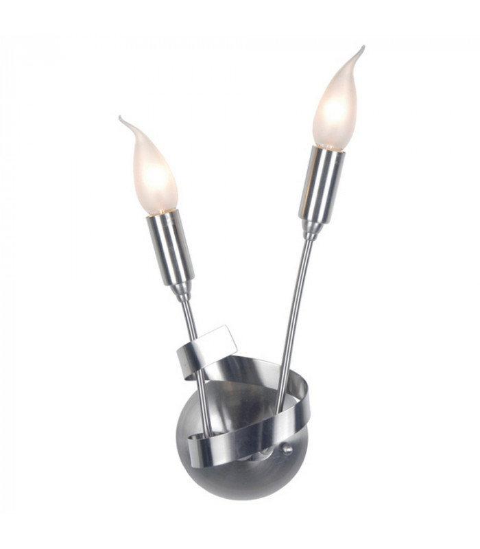 Candle Wall Light Satin Nickel