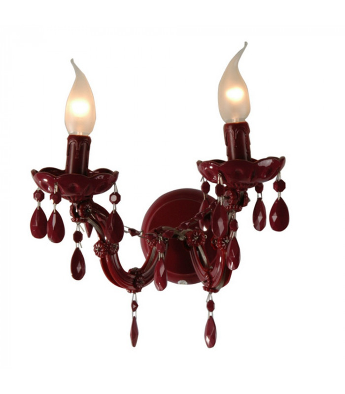 Marie Candle Wall Light Red