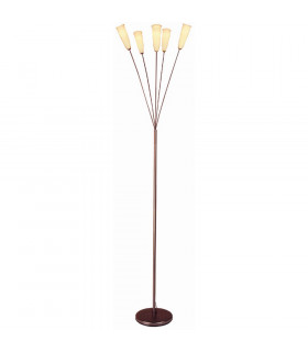 Delfino 5 Light Multi Arm Floor Lamp Bronze
