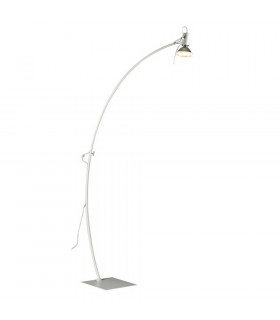 Parrot Arc Floor Lamp White Metal
