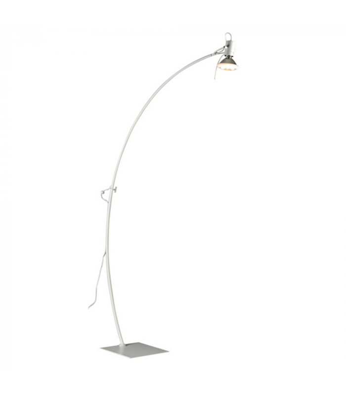 Parrot Arc Floor Lamp White Metal