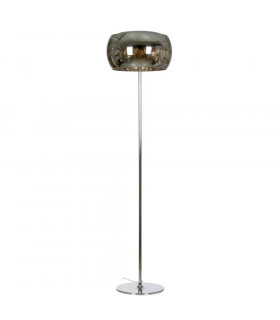 Snow Floor Lamp With Shade Chrome