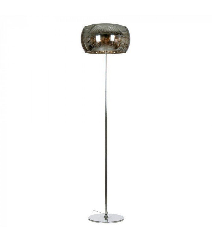 Snow Floor Lamp With Shade Chrome