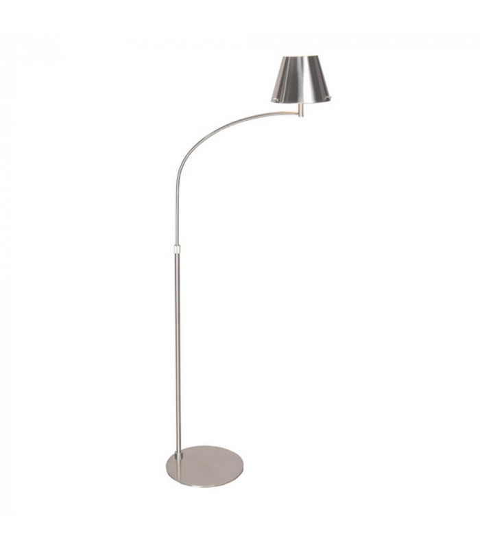 Jin Floor Lamp With Tapered Shade Satin Nickel