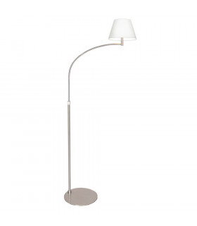 Jin Floor Lamp With Tapered Shade Satin Nickel