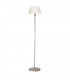 Brezil Floor Lamp With Tapered Shade Satin Nickel