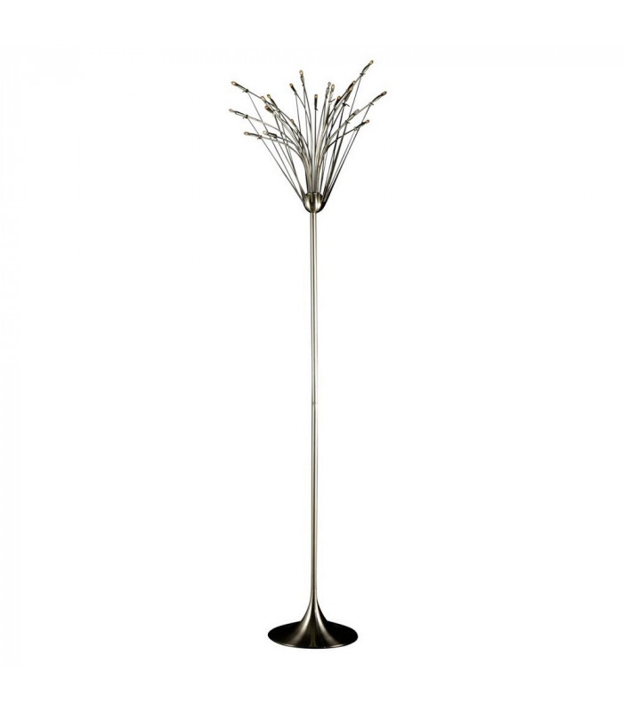 Quaffle Floor Lamp Satin Nickel