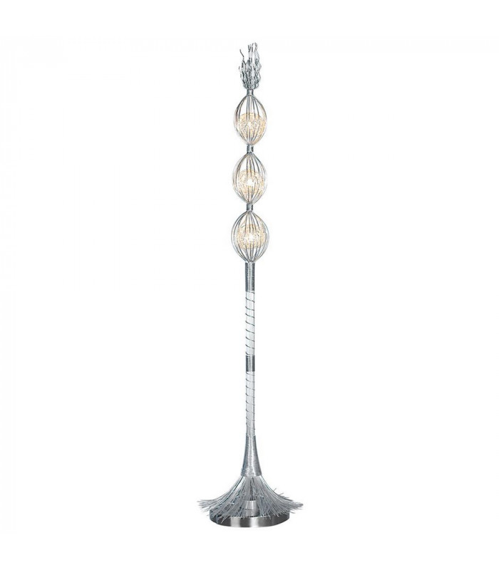 Wireball Floor Lamp Satin Nickel
