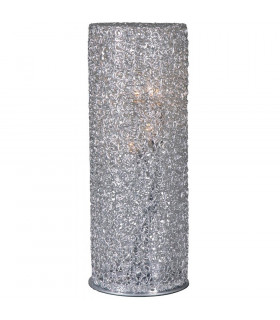 Wire Cylindrical Table Lamp Aluminum