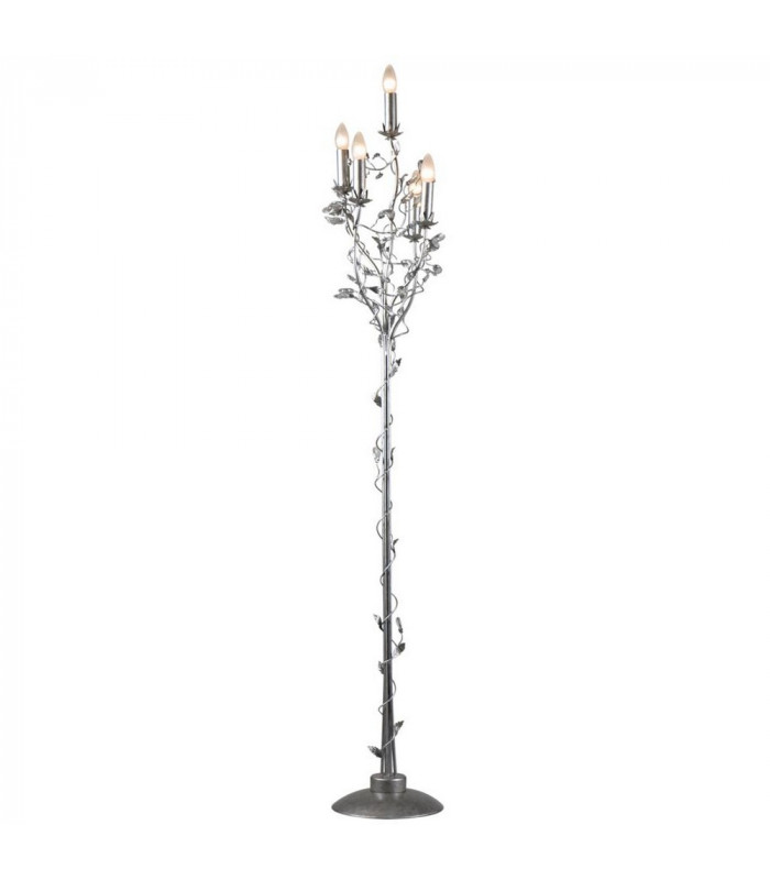 Chelange 5 Light Multi Arm Floor Lamp Brushed Silver
