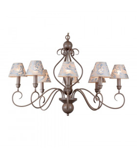 Principesa Multi Arm Chandeliers With Shades Pale Taupe