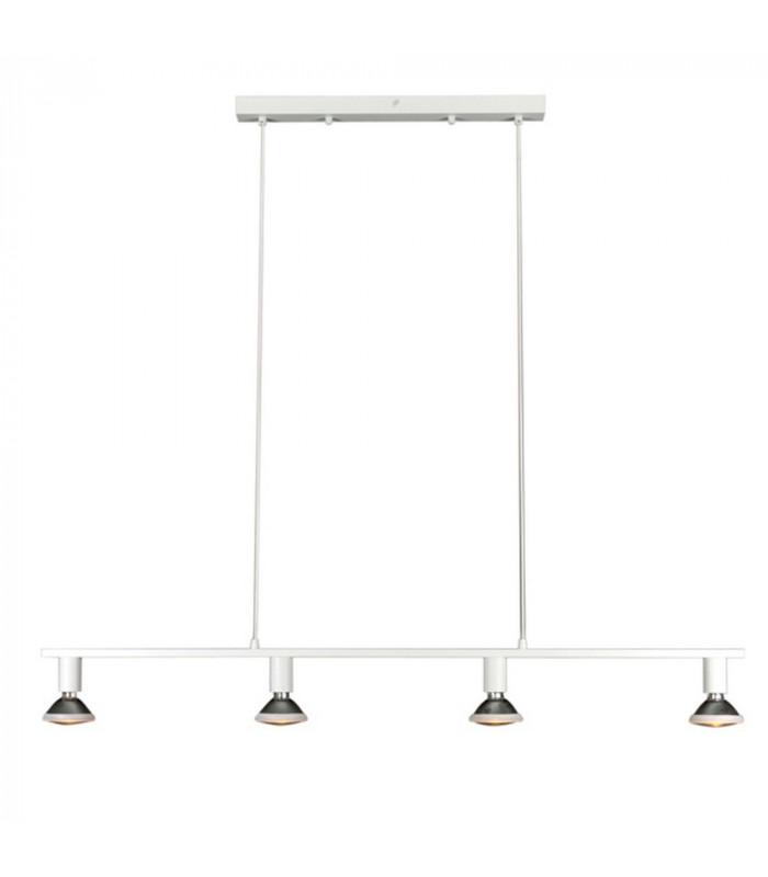 Parrot Straight Bar Pendant Ceiling Light White Metal