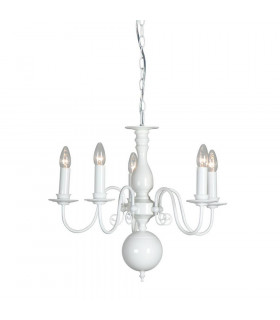 Brugge Multi Arm Chandeliers Glossy White
