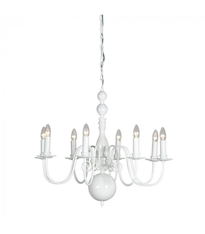 Brugge Multi Arm Chandeliers Glossy White