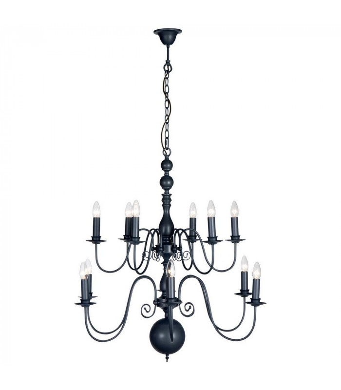 Brugge Multi Arm Chandeliers Lead
