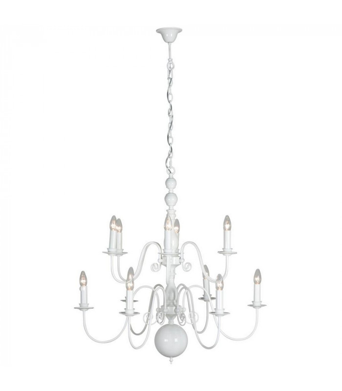 Brugge Multi Arm Chandeliers Glossy White