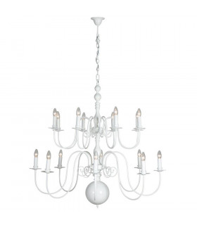 Brugge Multi Arm Chandeliers Glossy White
