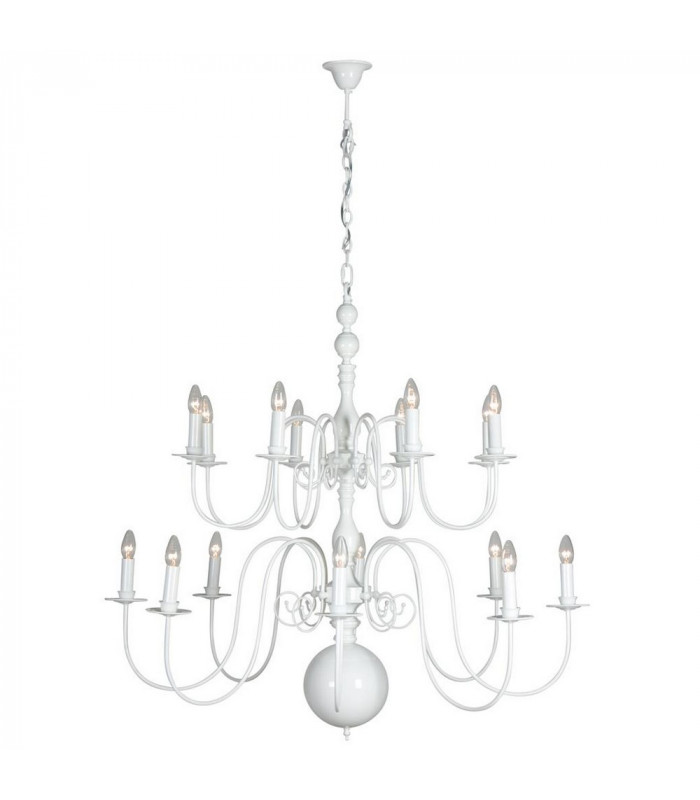Brugge Multi Arm Chandeliers Glossy White