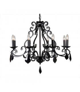 Barozzi Multi Arm Chandeliers Glossy Black