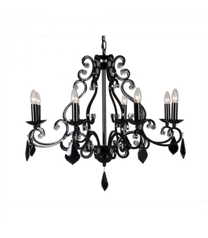 Barozzi Multi Arm Chandeliers Glossy Black