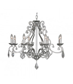 Barozzi Multi Arm Chandeliers Brushed Silver