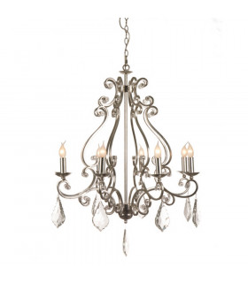 Barozzi Multi Arm Chandeliers Brushed Silver