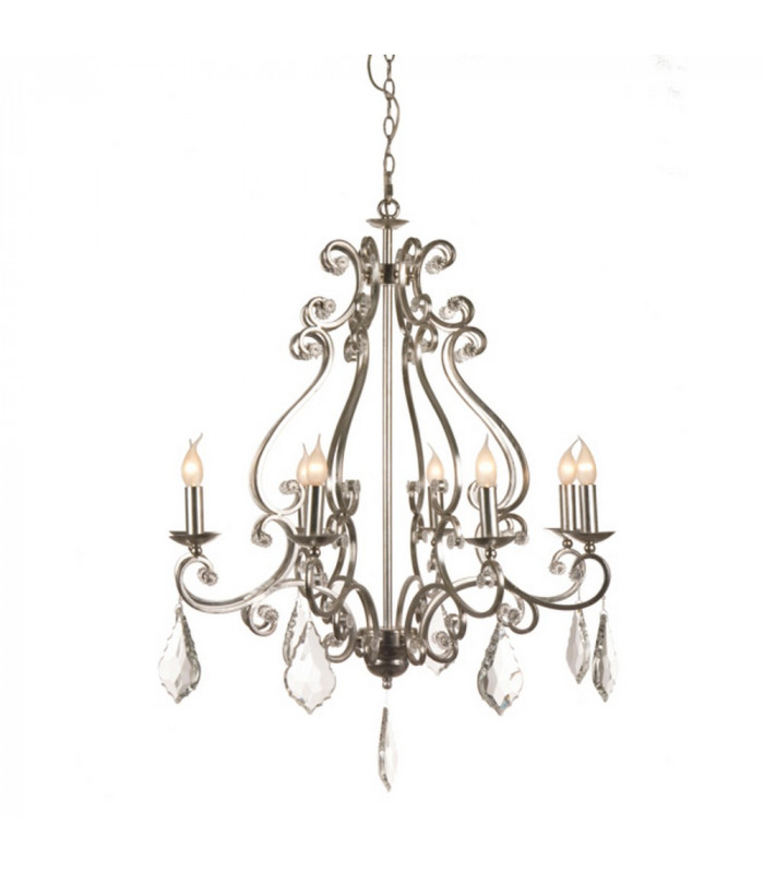 Barozzi Multi Arm Chandeliers Brushed Silver