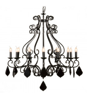 Barozzi Multi Arm Chandeliers Glossy Black