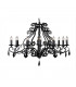 Barozzi Multi Arm Chandeliers Glossy Black