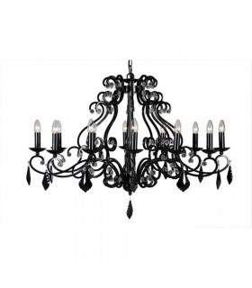 Barozzi Multi Arm Chandeliers Glossy Black