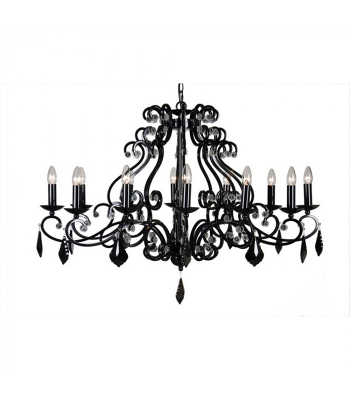 Barozzi Multi Arm Chandeliers Glossy Black