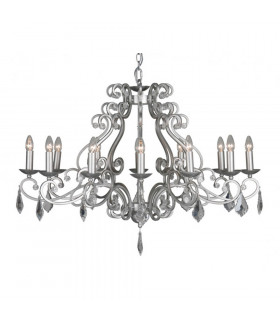Barozzi Multi Arm Chandeliers Brushed Silver
