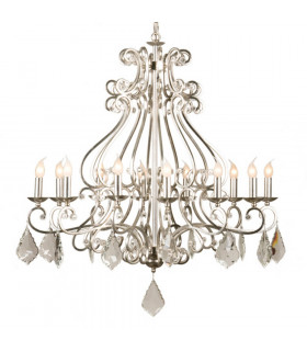 Barozzi Multi Arm Chandeliers Brushed Silver